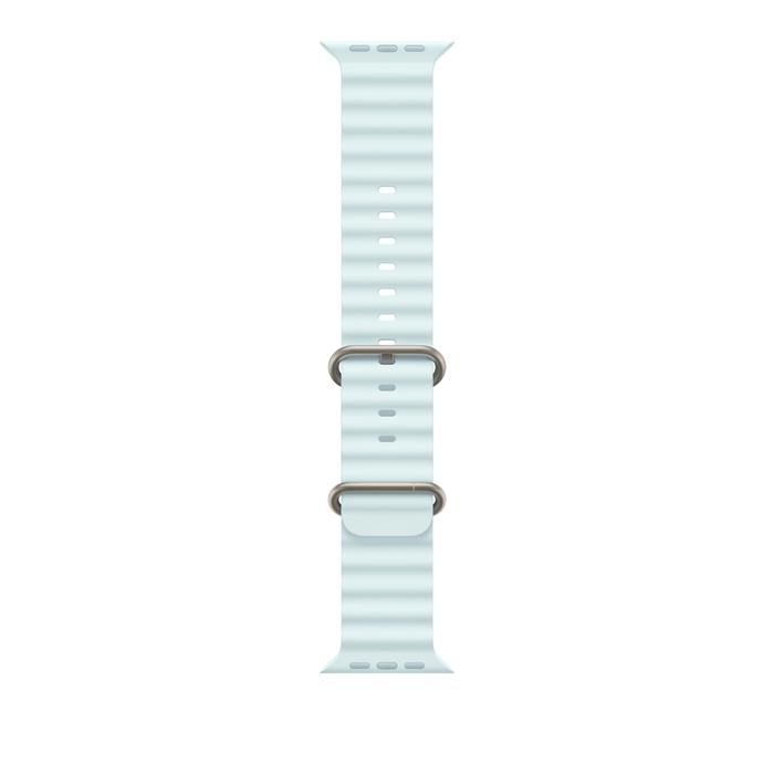 Apple Watch 49/46/45/44mm ledově modrý oceánský řemínek s přírodním titanem