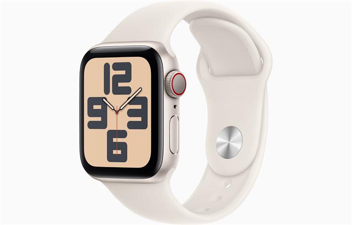 Apple Watch SE (2024) Cellular 40mm Hvězdně bílý hliník s hvězdně bílým sportovním řemínkem M/L