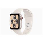 Apple Watch SE (2024) Cellular 44mm Hvězdně bílý hliník s hvězdně bílým sportovním řemínkem S/M