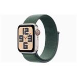 Apple Watch SE (2024) Cellular 44mm Hvězdně bílý hliník s jezerně zeleným provlékacím řemínkem