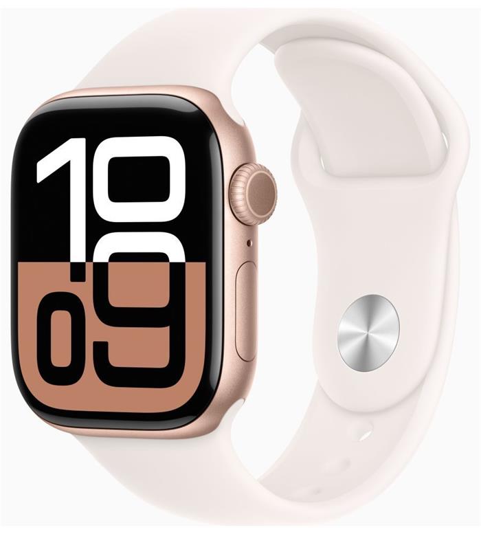 Apple Watch Series 10 42mm Rose Gold Aluminium Case with Light Blush Sport Band - S/M