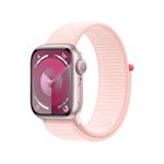 Apple Watch Series 9 41mm Růžový hliník se světle růžovým provlékacím řemínkem