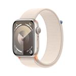 Apple Watch Series 9 45mm Hvězdně bílý hliník s hvězdně bílým provlékacím řemínkem