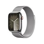 Apple Watch Series 9 Cellular 41mm Stříbrná ocel se stříbrným milánským tahem