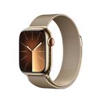 Apple Watch Series 9 Cellular 41mm Zlatá ocel se zlatým milánským tahem