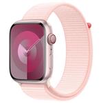 Apple Watch Series 9 Cellular 45mm Růžový hliník se světle růžovým provlékacím řemínkem