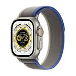 Apple Watch Ultra GPS + Cellular, 49mm Titanium Case with Blue/Gray Trail Loop - S/M