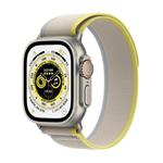 Apple Watch Ultra GPS + Cellular, 49mm Titanium Case with Yellow/Beige Trail Loop - S/M