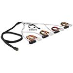 Areca kabel Mini SAS HD SFF-8643 > 4 x SAS SFF-8482 + napájení + Sideband 0,5 m