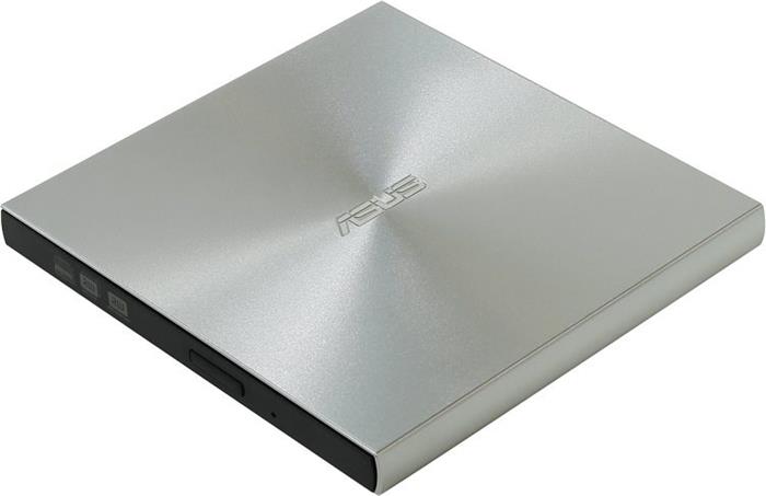ASUS SDRW-08U7M-U, externí slim DVD±RW mechanika, USB 2.0, stříbrná