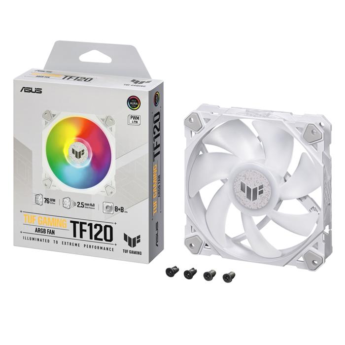 Asus TUF Gaming TF120 - ventilátor 120mm ARGB white