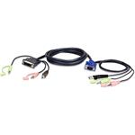 ATEN 1.8M USB VGA to DVI-I KVM Cable with Audio