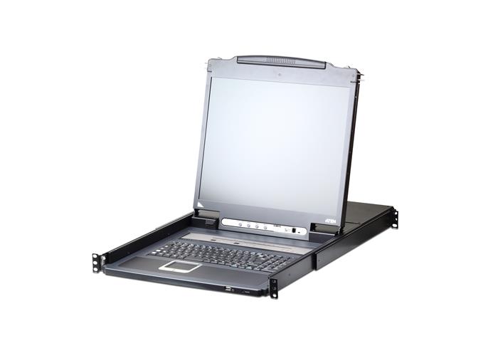 ATEN CL5708IN 8-Port PS/2-USB VGA 19" LCD KVM over IP Switch with Daisy-Chain Port and USB Peripheral Support