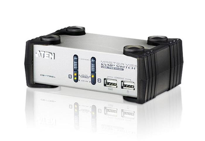 Aten CS-1732A, 2-portový KVM, USB+PS/2, audio, 1.2m kabely
