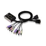 Aten CS682, KVM přepínač (USB Klávesnice a Myš, DVI, Audio), integrované kabely
