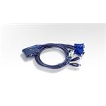 ATEN KVM switch CS-62US USB 2PC mini , audio support, 0,9m