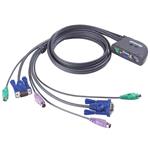 ATEN KVM switch CS-62Z PS/2 2PC mini vč. kabeláže 1,2m