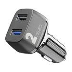 Autonabíječka Cellularline Car Multipower 2 PRO s technologií Smartphone Detect, 2 x USB port, 36W, černá 