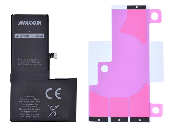 AVACOM baterie pro Apple iPhone X - vysokokapacitní, Li-Ion, 3060mAh (náhrada 616-00346)