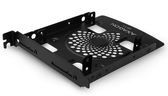 Axago RHD-P25, kovová redukce pro 2x 2.5" disk do 3.5" šachty či PCI pozice