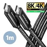 AXAGON BUCM4X-CM10AB, kabel USB-C <-> USB-C, 1m, USB 4.0, PD240W, ALU, oplet, černý