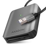 Axagon CRE-S3, hliníková vysokorychlostní USB 3.0 čtečka paměťových karet. 3 sloty, UHS-II