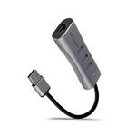 AXAGON HMA-GL3AP, USB 3.0 hub, 3x USB + Gigabit Ethernet, kovový, možnost přídavného napájení
