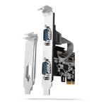 AXAGON PCEA-S2N, PCIe řadič - 2x sériový port (RS232) 250 kbps, vč. LP