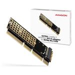 Axagon PCEM2-1U, PCIe x16/x8/x4 - M.2 NVMe M-key slot adaptér, 1U