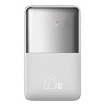 Baseus Bipow Pro Powerbanka s digitálním displejem 20000mAh 22.5W bílá + USB kabel USB-A/USB-C 30cm, bílá