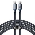 Baseus Crystal Shine Series kabel USB-C / USB-C 100W 2m, černá