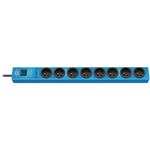 Brennenstuhl hugo! 8-way extension socket with surge protection, blue (1150611388)