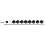 Brennenstuhl hugo! 8-way extension socket with surge protection, white (1150611328)