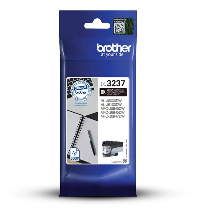 Brother LC-3237BK (inkoust black,3000 str.@ 5% draft)