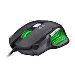 C-TECH Akantha, herní myš, 2400dpi, zelené podsvícení, USB