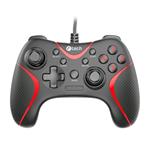 C-TECH Theon pro PC/PS3, 2 programovatelná makro tlačítka, 2x analog, X-input, vibrační, 1,8m kabel, USB