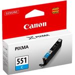 Canon CLI-551C, inkoustová cartridge, azurová, 7ml