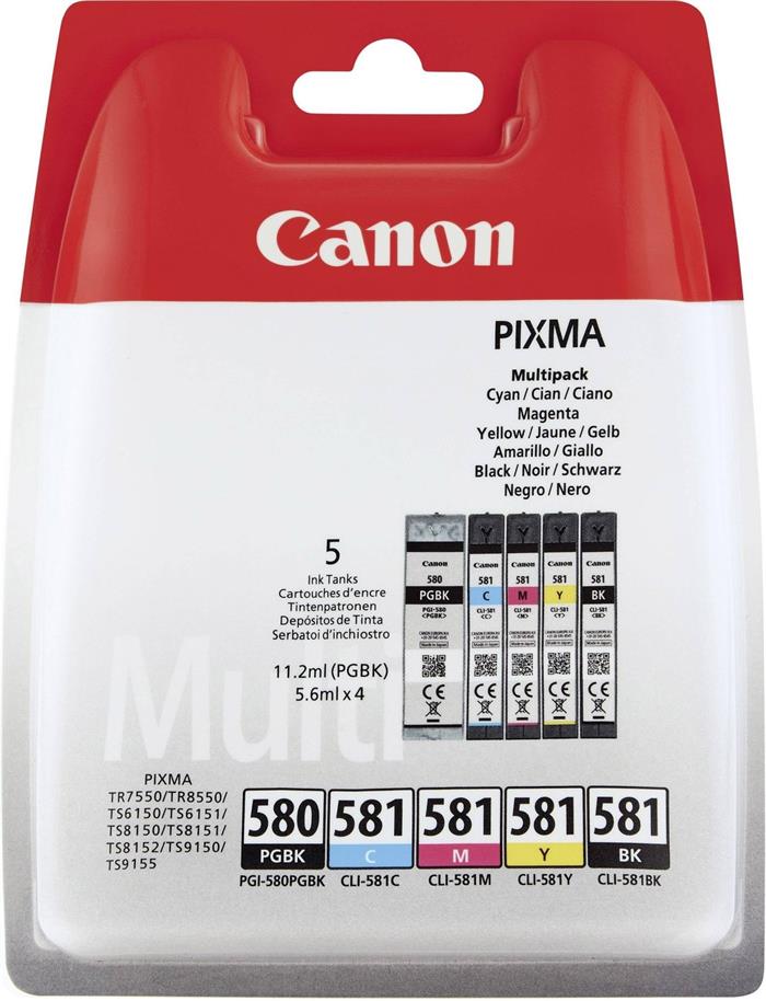 Canon multipack PGI-580 BK + CLI-581 C/M/Y/K