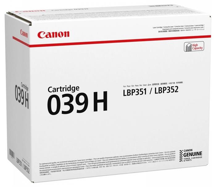 Canon originální toner CRG-039H Černý pro LBP351dn, LBP351x, LBP352dn, K