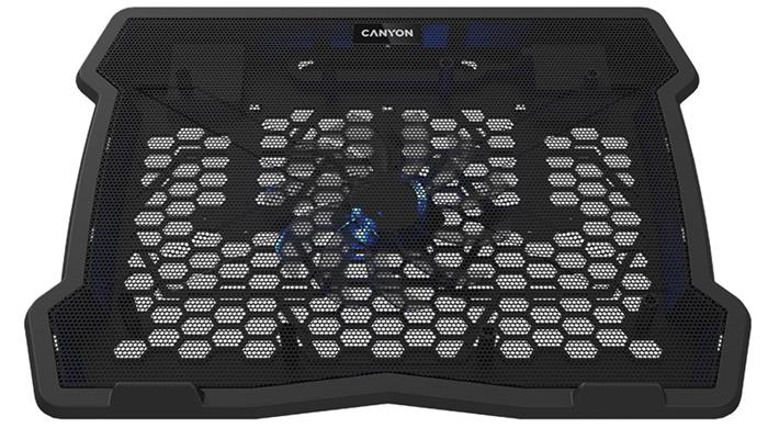 CANYON chladící podstavec NS02 pro notebook 10-15.6", LED podsvícení, 1x ventilátor, 340x265x30mm
