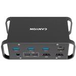 CANYON replikátor portů DS-95 14v1,4xUSB-C PD 18W,2xHDMI (4K@60Hz),2xUSB-A 3.0,2xUSB-A 2.0, RJ45 Gb,card reader,3.5mm 