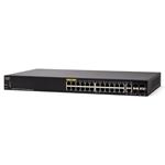 Cisco switch SF350-24P, 24x10/100 (PoE+) + 2xComboGbE/GSFP + 2xSFP