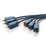 ClickTronic HQ OFC 3x CINCH - 3x CINCH propojovací kabel 3m M/M RGB / YUV