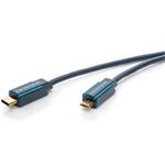 ClickTronic HQ OFC Kabel USB 3.1 konektor C/male - USB 2.0  Micro-B/male, modrý, 1m