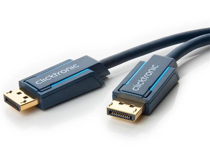 ClickTronic kabel DisplayPort 1.2, zlacené koncovky, 1m
