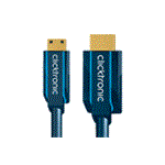 ClickTronic OFC HDMI kabel s Ethernetem, HDMI A(M) - miniHDMI C(M), 2m