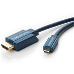 ClickTronic propojovací kabel z micro HDMI -> HDMI 1.4, 3m, zlacený