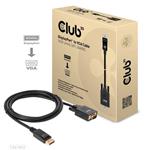 Club3D kabel DisplayPort na VGA, 2m, černý