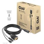 Club3D kabel HDMI na VGA + audio jack, 2m, černý