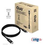 Club3D kabel USB 4.0, USB-C -> USB-C, PD 240W, 1m, černý